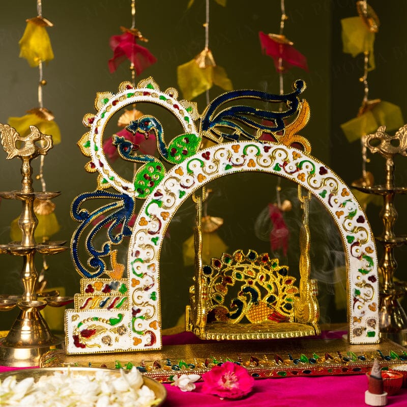 Krishna Meenakari Swing Singhasan Jhula