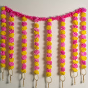 Incredible Floral Pink Yellow Backdrop Decoration