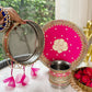 Rosy Fuchsia Pink Karwa Chauth Thali Set