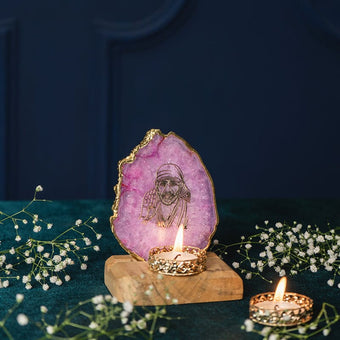 Agate Sai Baba Showpiece For Home Decor Car Idol