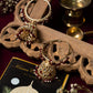 Royal Kundan Maroon Jhumka