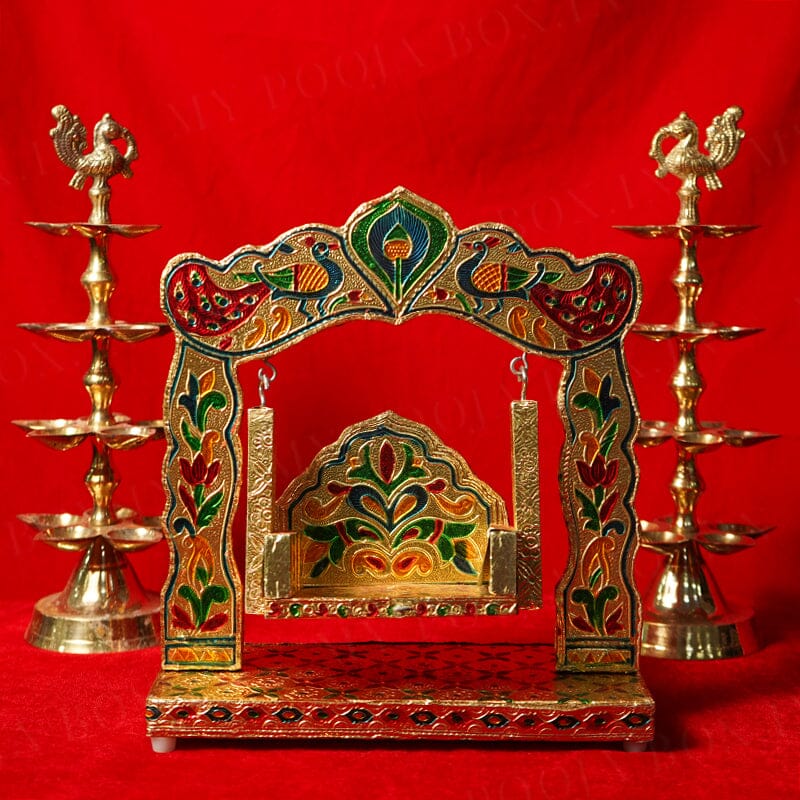 Meenakari Laddu Gopal Jhula