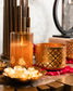 Golden Glass LED Moving Flame Pillar Candle