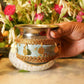 Light Blue Gold Coins Karwa Chauth Thali Set