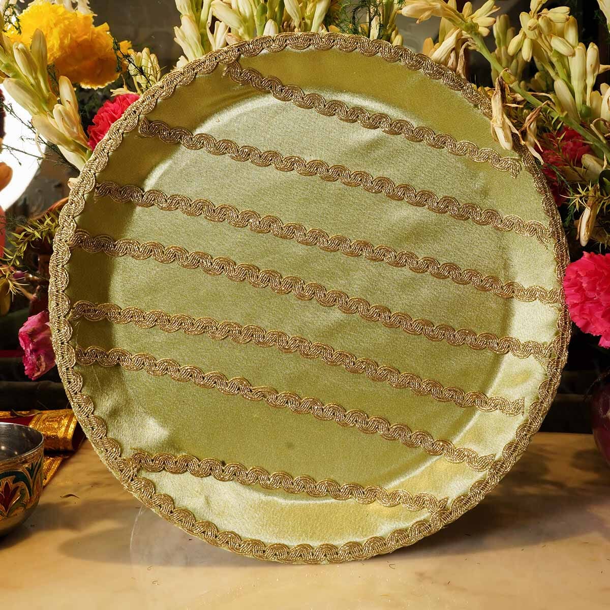Mehendi Green Karwa Chauth Thali Set