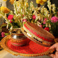 Red Sequin Karwa Chauth Thali Set