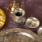 Luxurious Silver Swastika Pooja Thali Set