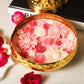 Rose Floral Wax Candle Urli (Gold)