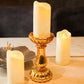 Golden Zunaira Glass Pillar Candle Holder