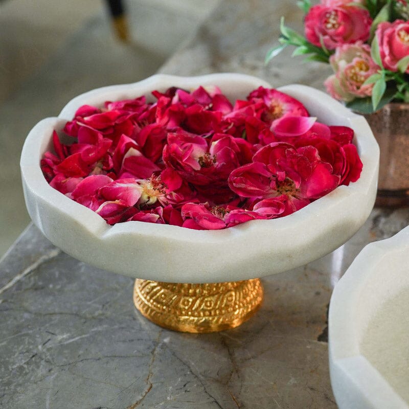 8" Marble Platter with Stand