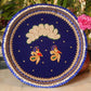 Dawn Blue Moonlight Velvet Karwa Chauth Thali Set