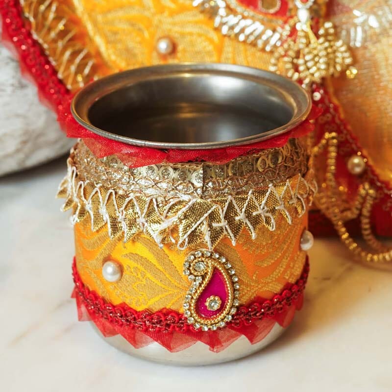 Suhagan Sunflower Karwa Chauth Thali Set