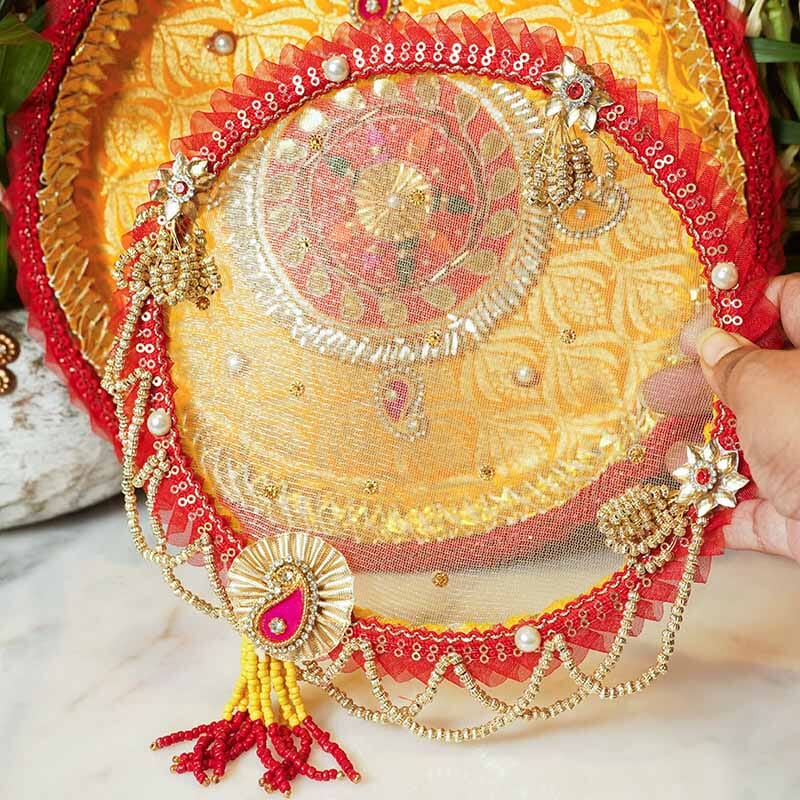 Suhagan Sunflower Karwa Chauth Thali Set