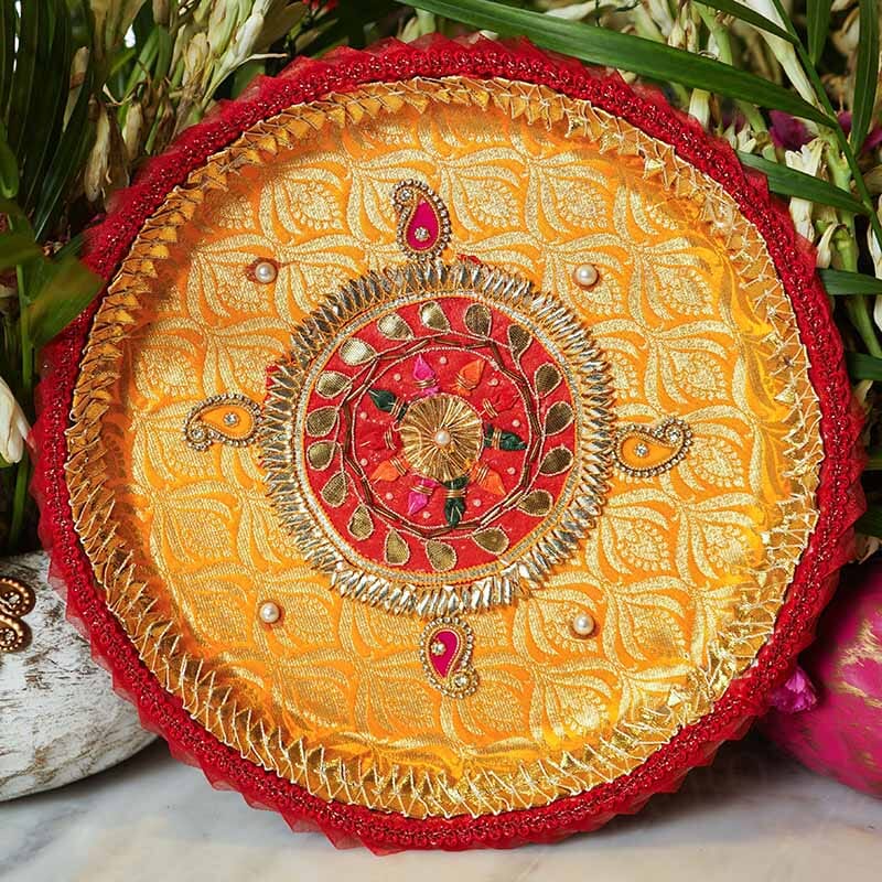 Suhagan Sunflower Karwa Chauth Thali Set