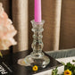 Glass Pillar Press Candle Stand 6Inch