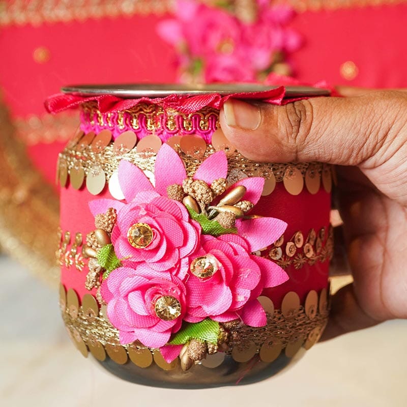 Peachy Bridal Karwa Chauth Thali Set