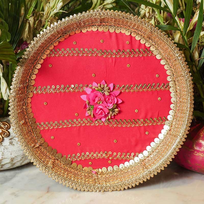 Peachy Bridal Karwa Chauth Thali Set