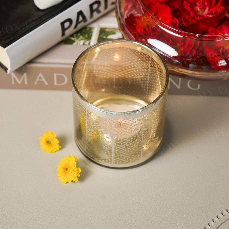 Glass Mercury Candle Holder