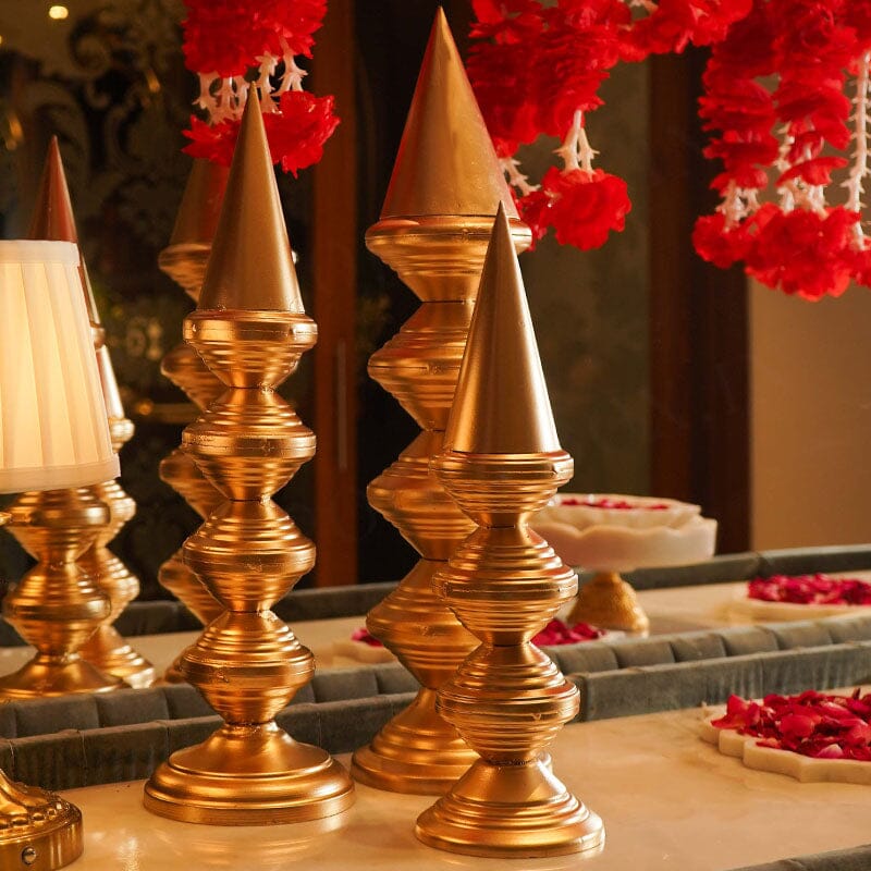 Majestic Cone Pillar Decoration Stands (Set of 3)
