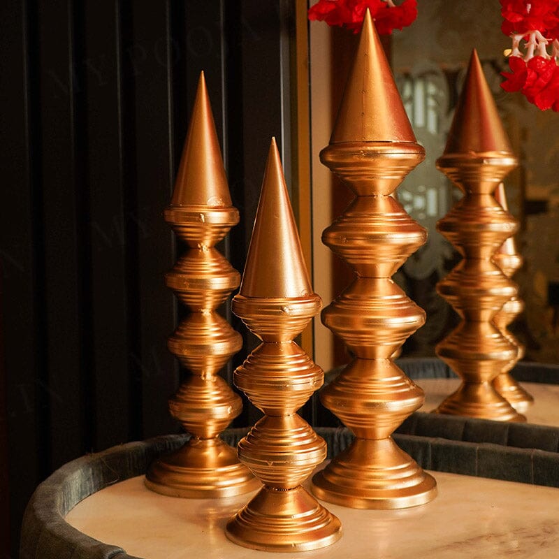 Majestic Cone Pillar Decoration Stands (Set of 3)