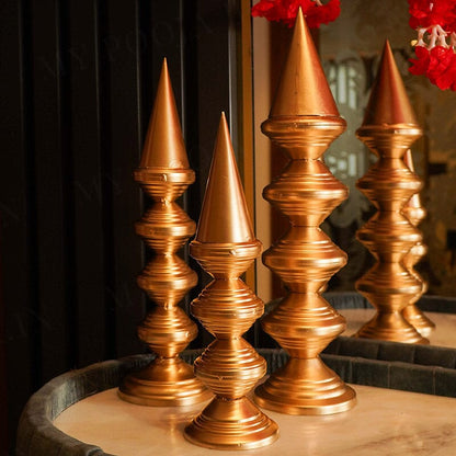 Majestic Cone Pillar Decoration Stands (Set of 3)
