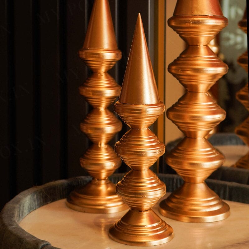 Majestic Cone Pillar Decoration Stands (Set of 3)