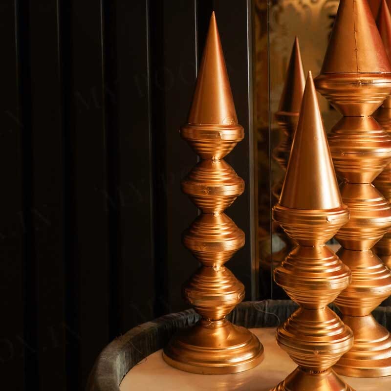 Majestic Cone Pillar Decoration Stands (Set of 3)