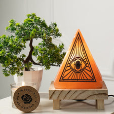 Pyramid Evil Eye Himalayan Salt Lamp