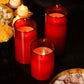 Acrylic Led Candle Red with Remote (Set of 3)