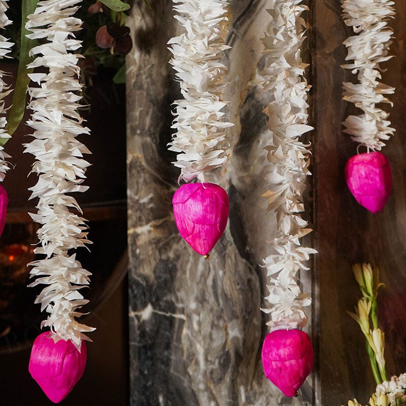 Artificial Jasmine Flower And Pink Lotus Buds Backdrop Decoration