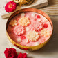 Rose Floral Wax Candle Urli (Gold)