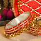Ghungroo Red Gold Karwa Chauth Thali Set