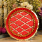 Ghungroo Red Gold Karwa Chauth Thali Set