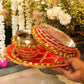 Ghungroo Red Gold Karwa Chauth Thali Set