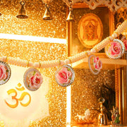 Festive Pink Mandir Hanging Toran/ Bandhanwar