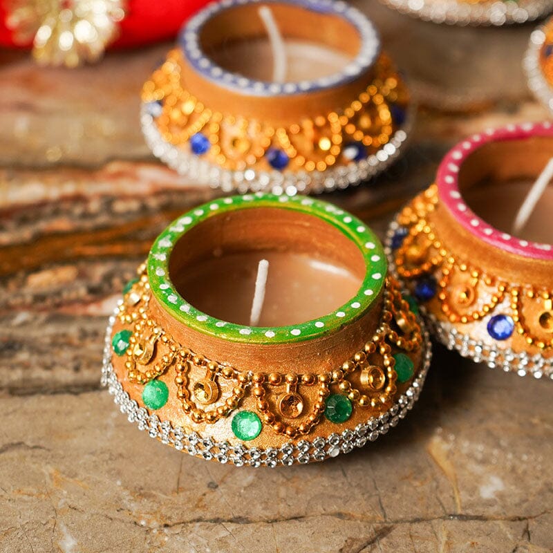 Vibrant Matki Eco Friendly Diya Large (Set of 6)