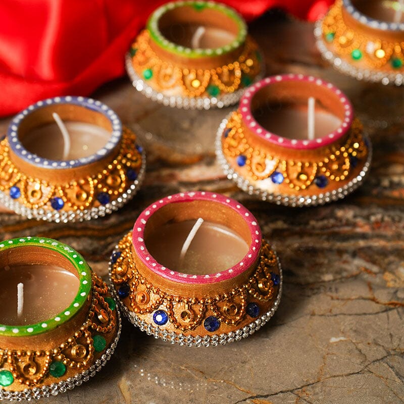 Vibrant Matki Eco Friendly Diya Large (Set of 6)