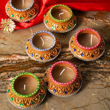 Vibrant Matki Eco Friendly Diya Large (Set of 6)