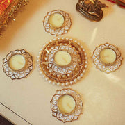 Festive Lilac Decorative Diya Set of 5