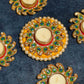 Festive Peacock Decorative Diya Rangoli Set of 5