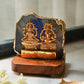 Agate Golden Ganesh Laxmi Showpiece For Home Decor