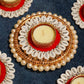 Festive Red Shells Diya Rangoli Set of 5