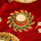 Festive Peacock Decorative Diya Rangoli Set of 5