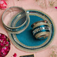 Luxurious Blue Karwa Chauth Thali Set