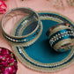 Luxurious Blue Karwa Chauth Thali Set