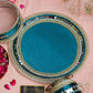 Luxurious Blue Karwa Chauth Thali Set