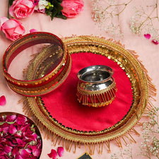 Handcrafted Karwa Chauth Thali Set