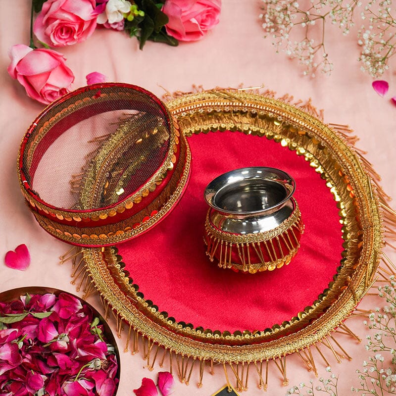 Handcrafted Karwa Chauth Thali Set