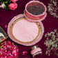 Graceful Pink Karwa Chauth Thali Set