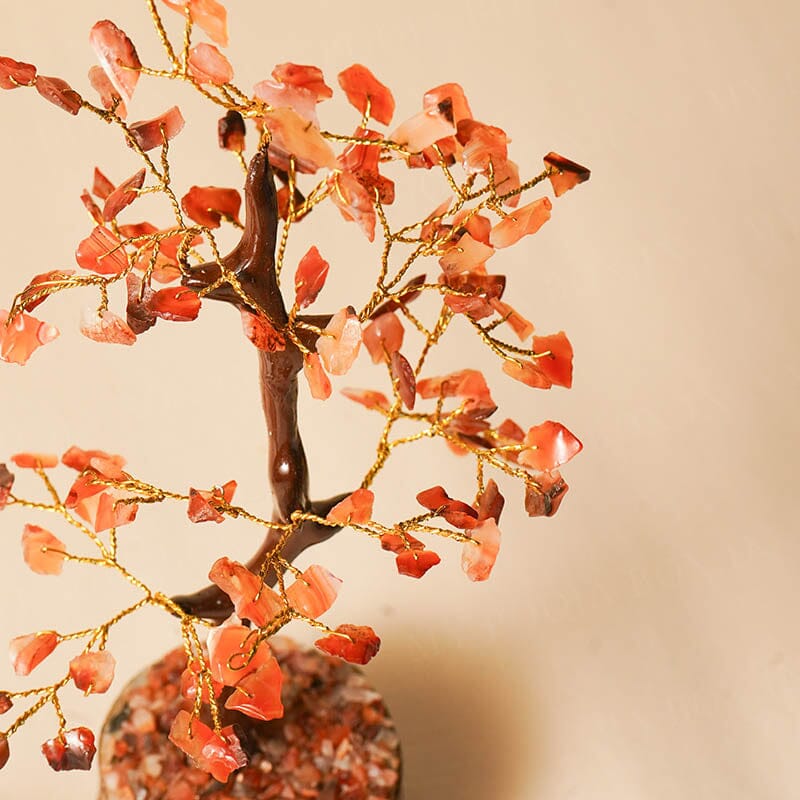 Carnelian Crystal Stone Motivation Tree 100 Beads